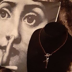 Garnet earrings and necklace